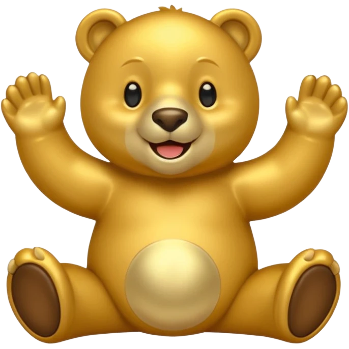 Oso dorado animatronico feliz emoji