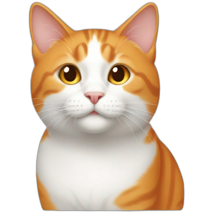 orange and white cat emoji
