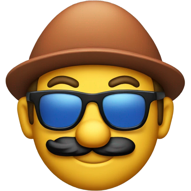 Mario with sunglasses emoji