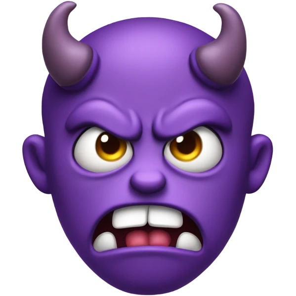 anxious purple devil emoji