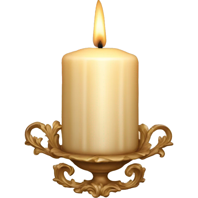Vintage rococo candle emoji