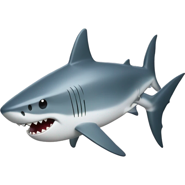 Shark with straw in nose emoji
