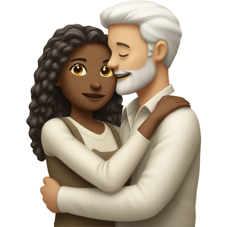 White people hyper realistic lovers emoji
