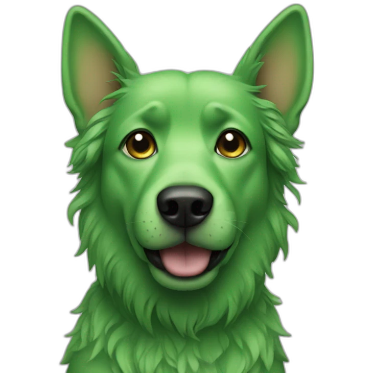 green dog emoji