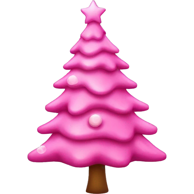Pink christmas tree emoji