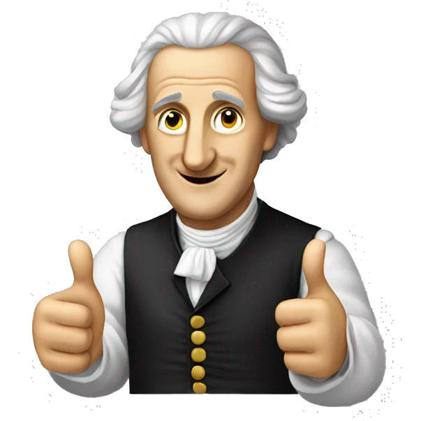 Goethe with thumbs up emoji