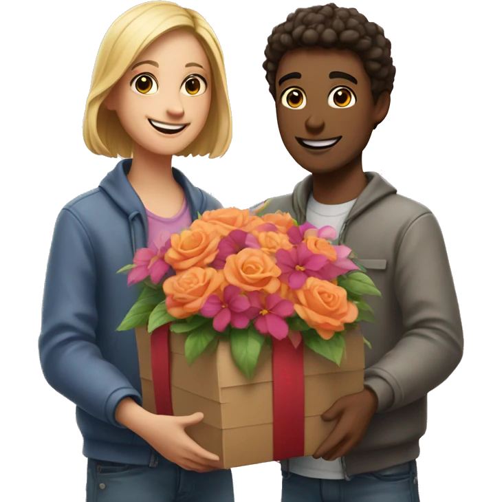 flowers and gift -delivery with magic emoji