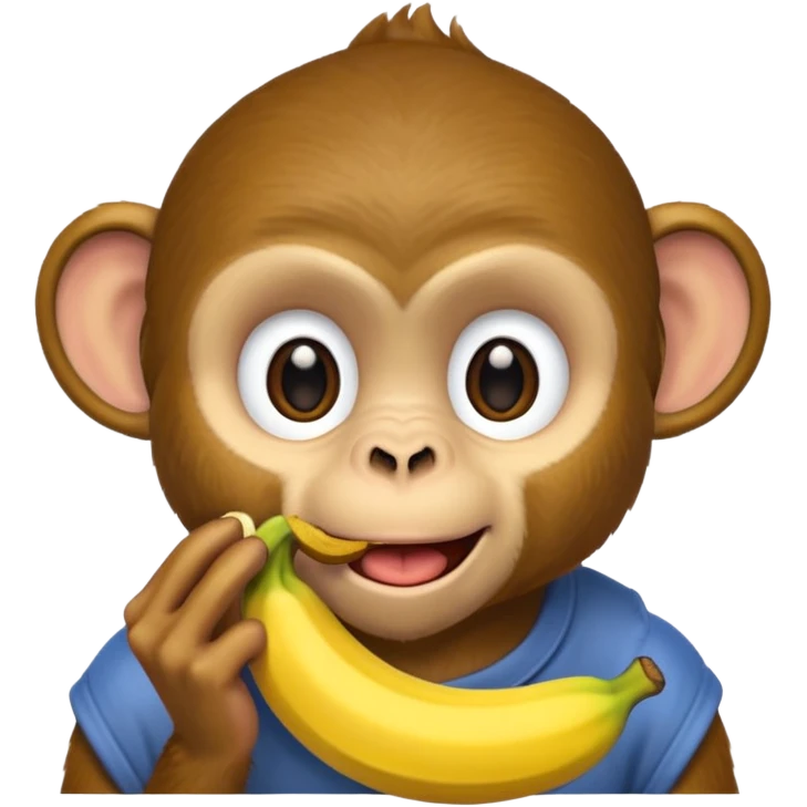 retarded looking monkey sucking a banana emoji