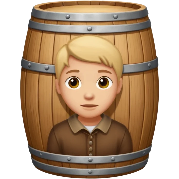 Personagem chaves dentro de seu barril  emoji