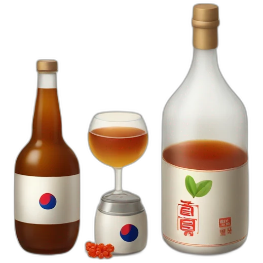 alcohol, rice wine, korean emoji