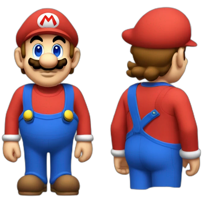 mario but with red clothes then blue  emoji
