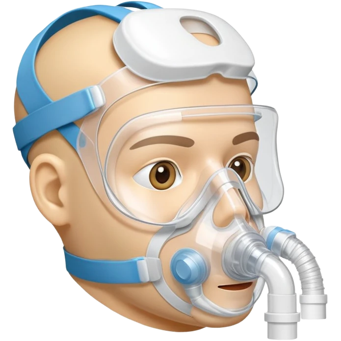 cpap face mask with head gear emoji