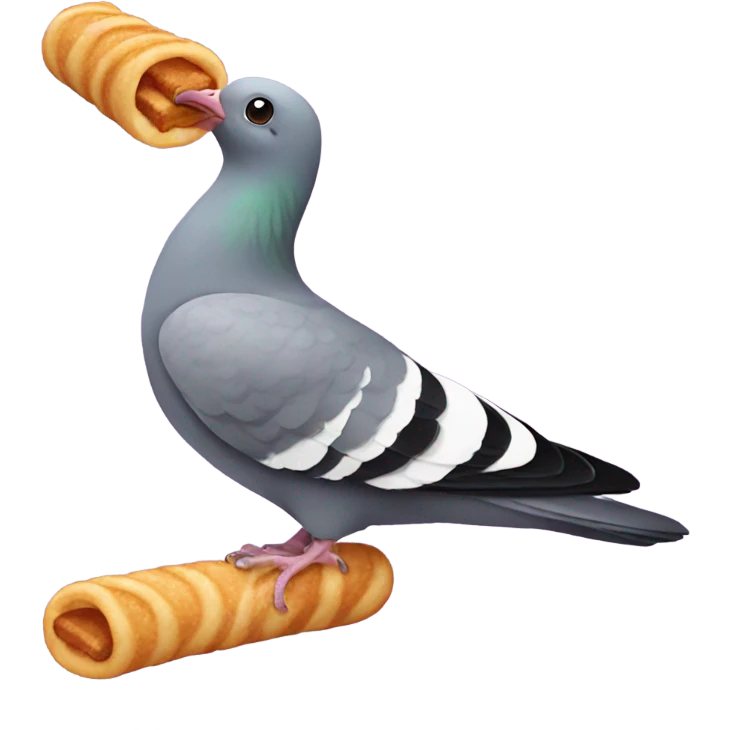 Pigeon with churro  emoji