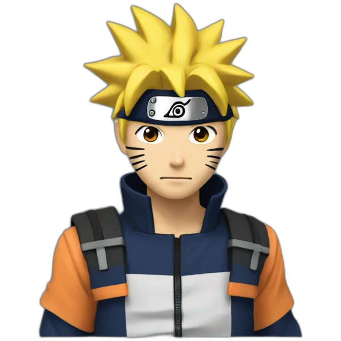 naruto with css logo emoji
