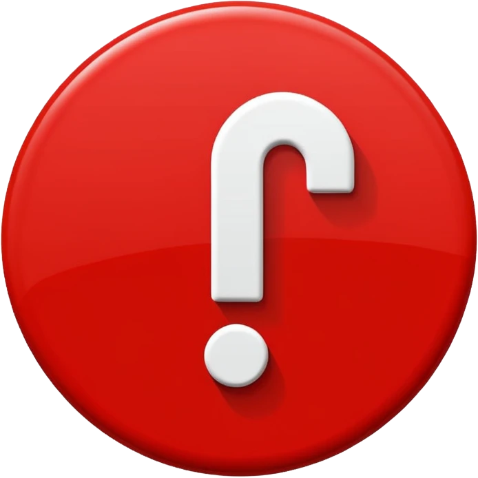 Red warning, attention alert, red circle or triangle with white exclamation mark, bold, high contrast, flat style. emoji