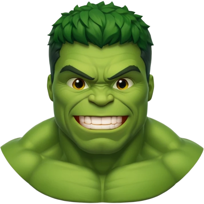 Smiling hulk emoji