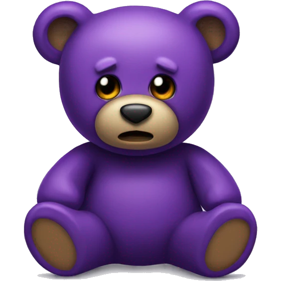 purple teddy bear horror emoji