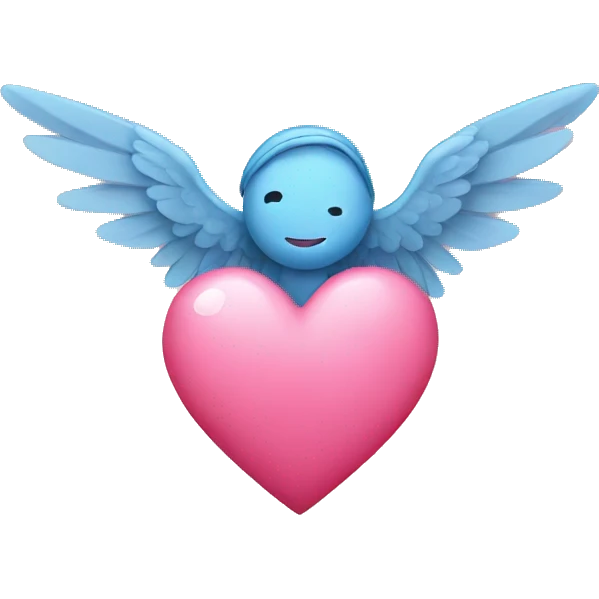 A little heart with wings emoji