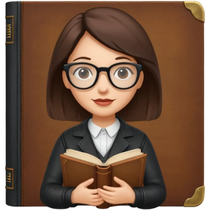 Book Collector — woman + old tome + glasses emoji