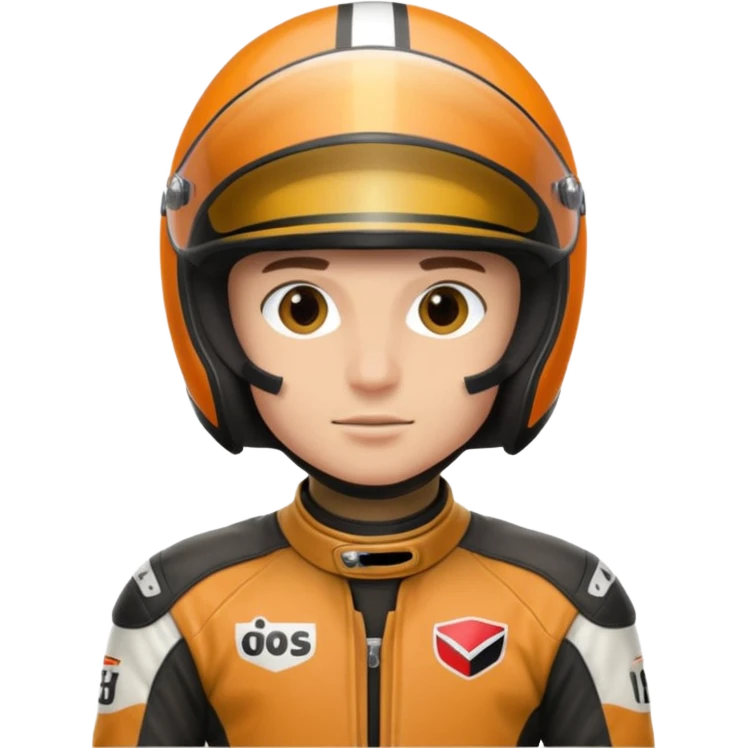 motorcycle racer with full face helmet emoji