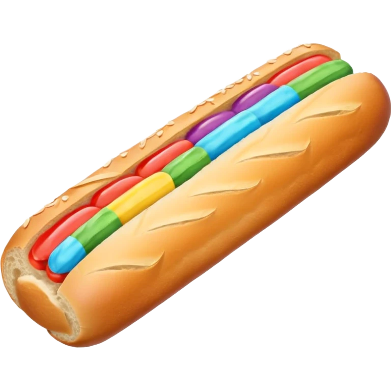 ❤🧡💛💚💙💜💗 rainbow🥖  emoji