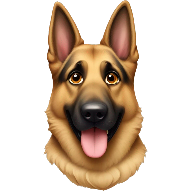 German shepherd dog looking in love  emoji