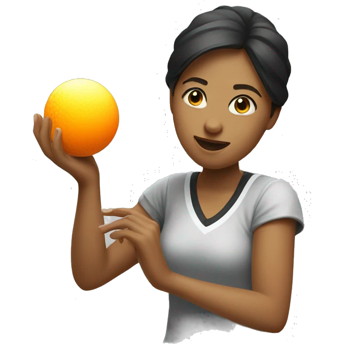Mujer jugando ping pong emoji