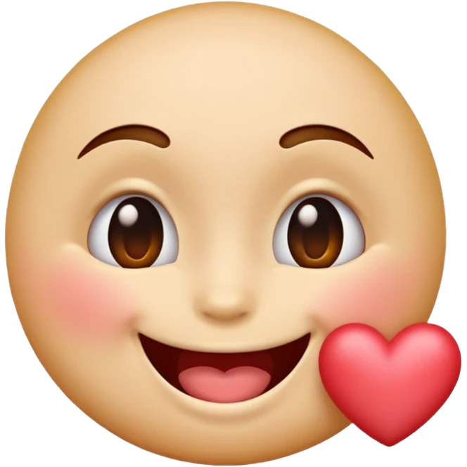 A single emoji that's feeling extreme happiness. Blushing and feeling in love. Grinning and smiling and making a kissy face. Something sweet and perfect to send to someone you love. Not a familiar love something deep and profound. Something unique. emoji