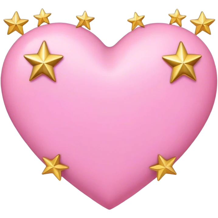 Pink heart with stars emoji