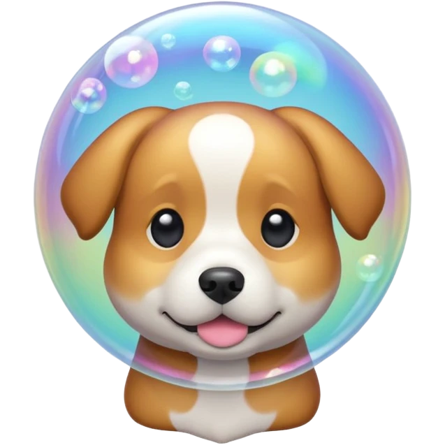 dog shaped bubbly soap emoji