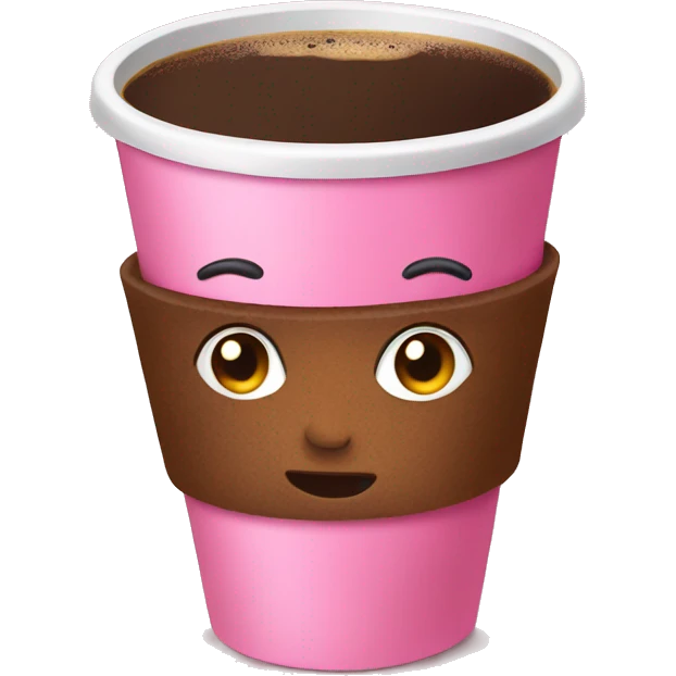 Pink coffee emoji