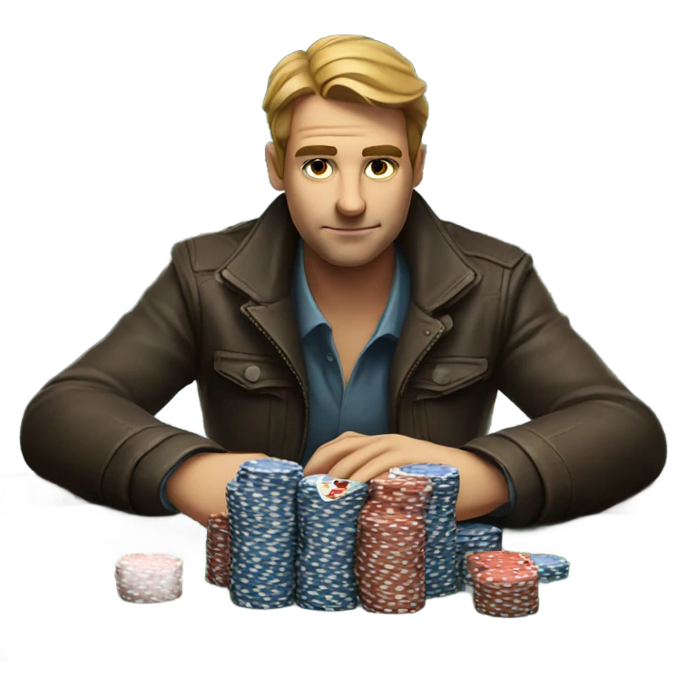 Guy gambling  emoji