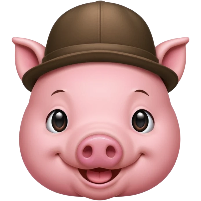 pig wear hat emoji