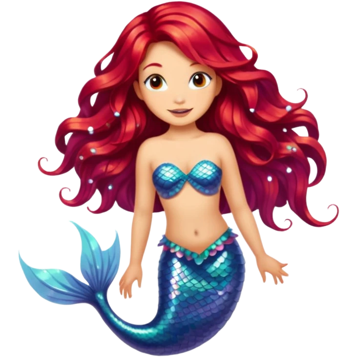 Glitter mermaid emoji