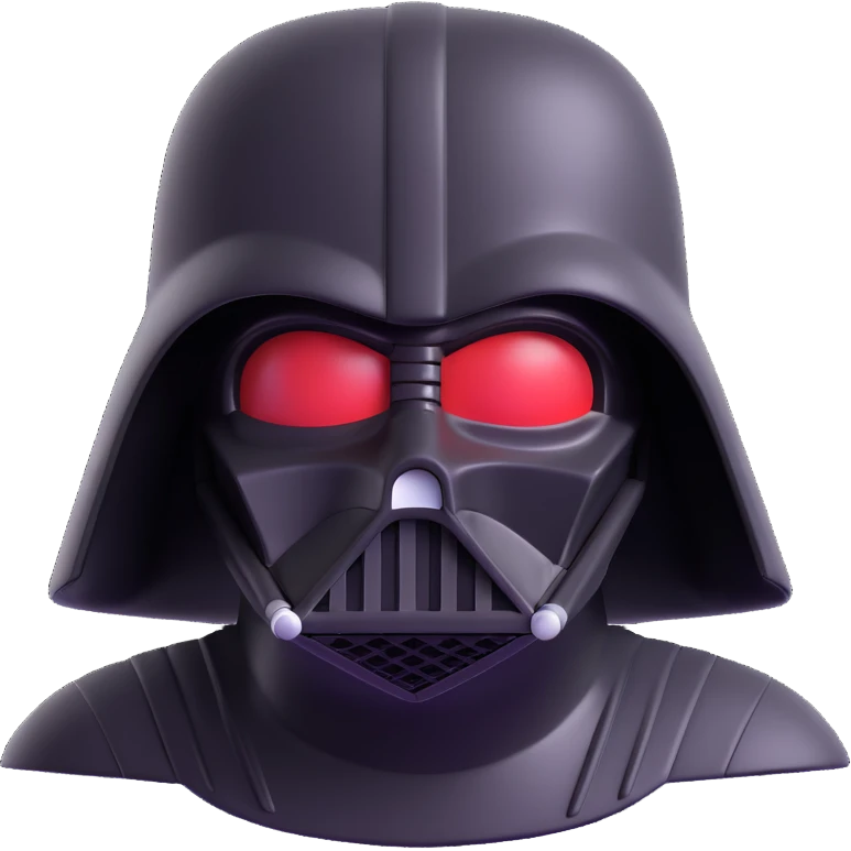 Darth Vader 3D Microsoft fluent emoji style emoji