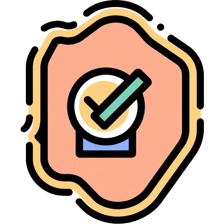 A badge with FF and a verification checkmark symbol emoji