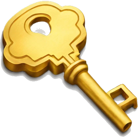 Vintage gold key emoji