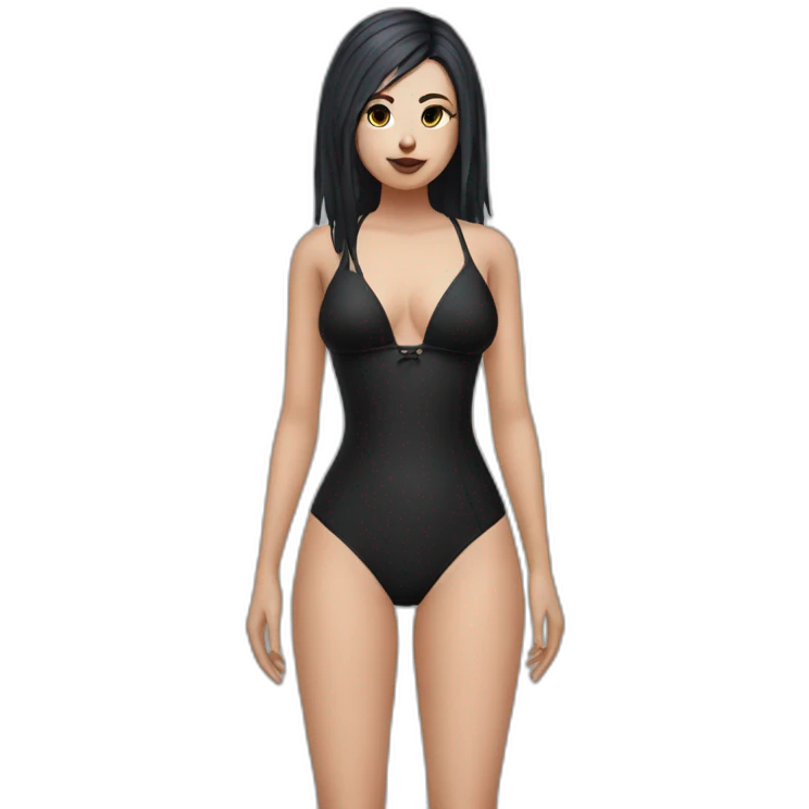 Goth full body pawg swim suit emoji