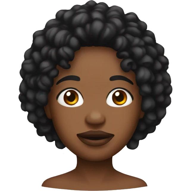 black person with nose bridge, cheek piercings, mouth piercings emoji