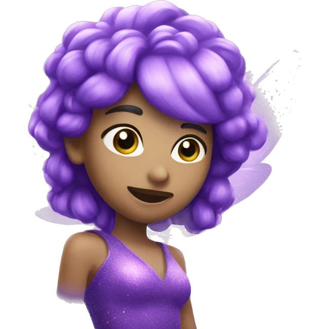 Purple fairy dust emoji