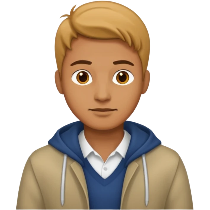 man, shot from the center of the chest, but wearing clothes emoji