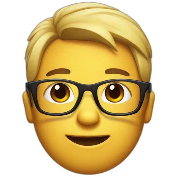 Cute with glasses emoji