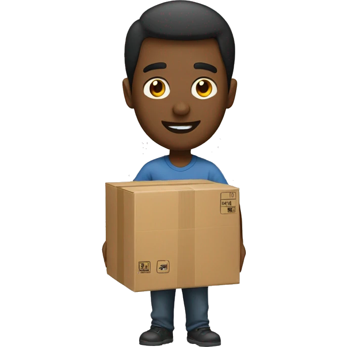 Men moving boxes emoji