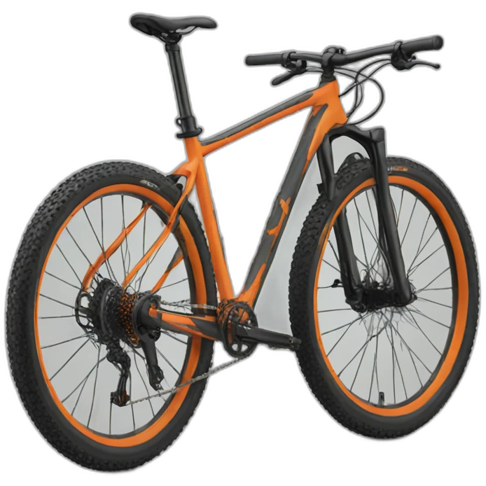 Five Orange Mountain bike emoji