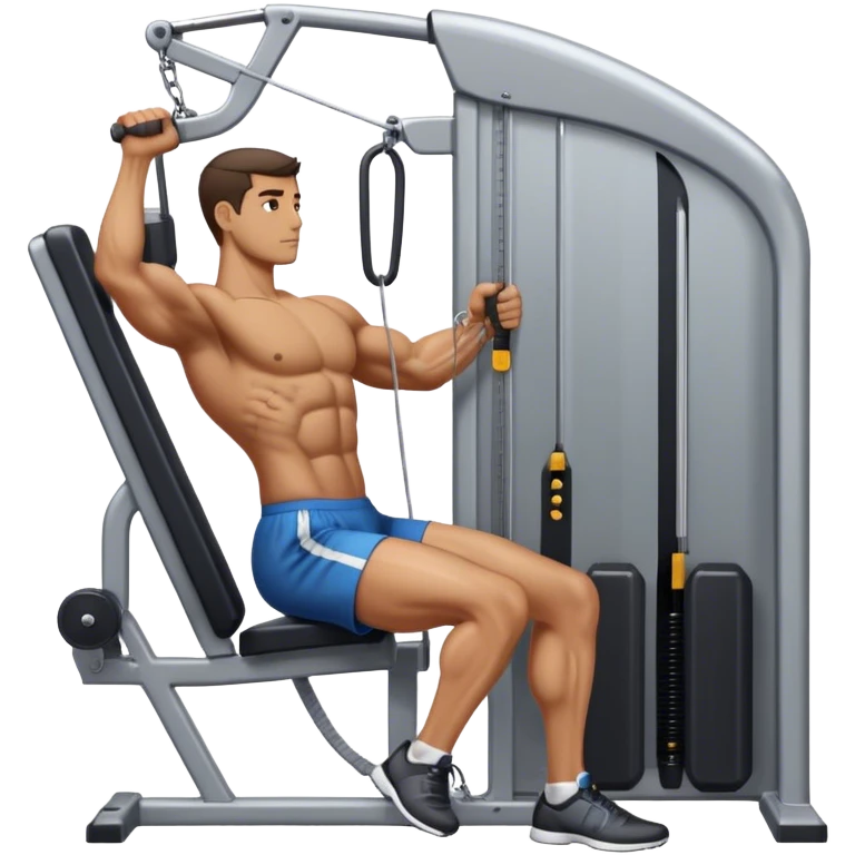 side-view man cable-machine tricep-pushdown emoji