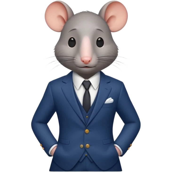 Rats in suit pixar style emoji