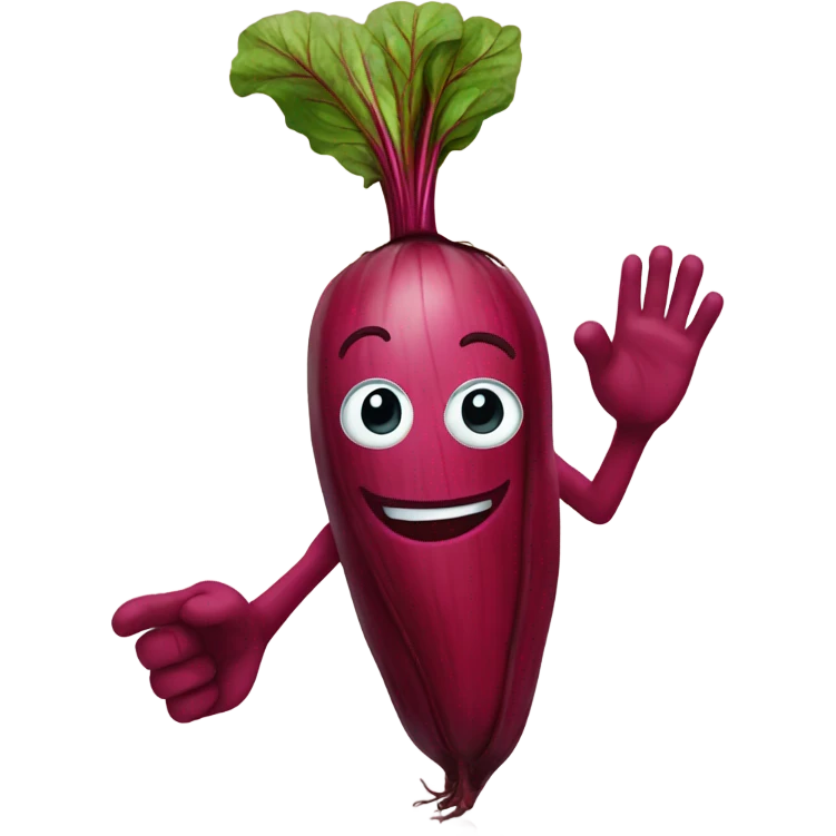 happy beetroot high five emoji
