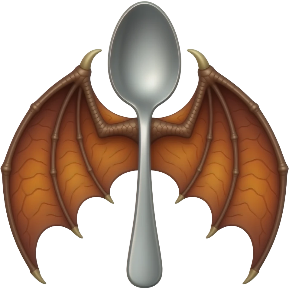 spoon with dragon wings emoji