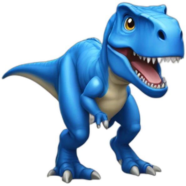 Tyrannosaurus blue emoji