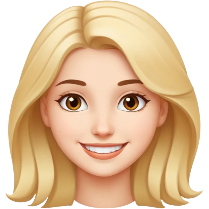 Beautiful girl with smiling eyes emoji